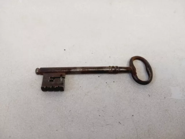 Ancienne Clé Fer Forgé 12cm XVIIIEME Ou XIXÈME Clef Old Key Vielle Serrure 3