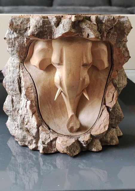 Sculpture Artisanale Tête D'Olmèque - Composite De Pierres, Style Précolombien, Occasion
