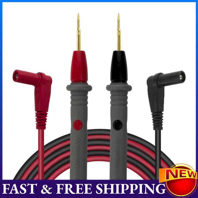 14 Pezzi Sonde di Prova Multimetro Isolato, Puntali Multimetro per Tester, 0.7mm Connettore a Banana Flessibile, Rosso e Nero per Applicazioni Automotive, Industriale di Misurazione Elettrica