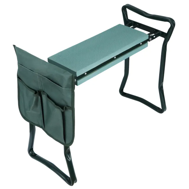 Garden Kneeler Seat w/EVA Folding Portable Bench Kneeling Pad and Tool Pouch New