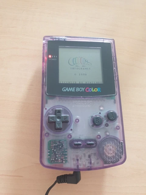 Nintendo Game Boy Color - Console Violet Transparente 1 jeu adaptateur secteur 3
