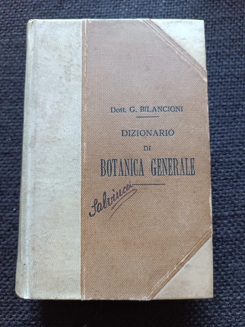 Botanica, Biologia Vegetale, Manuale Hoepli, edizione del 1906