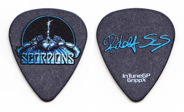 Scorpions Rudolf Schenker Schwarz/Blau Gitarre Pick - 2016 50th Jubiläum Tour