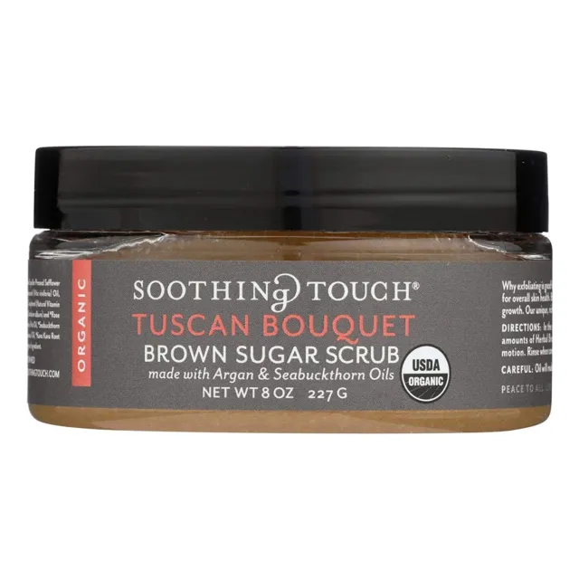 Soothing Touch Organic Herbal Brown Sugar Scrub Tuscan Bouquet 8 Oz