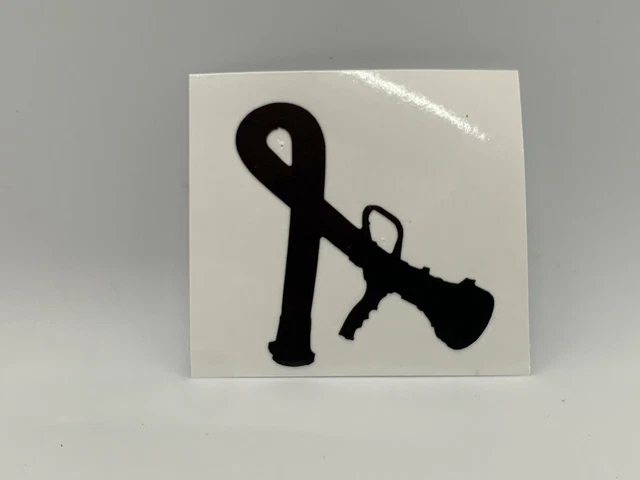 Blacked-Out Pink Breast Cancer Awareness Hose Ribbon Helmet Decal