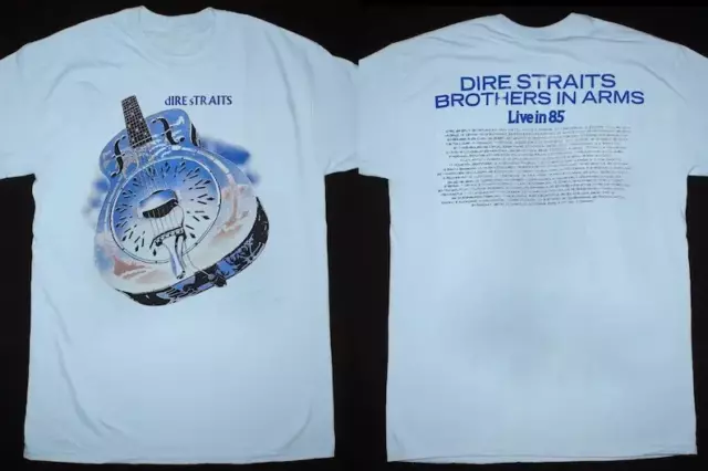 Vintage Dire Straits Brothers 85 Tour Music T-Shirt Unisex Gift For Fans S-3XL