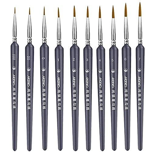 Southstar Pennello di Dettaglio, 10pcs Set di Pennelli da Pittura Miniatura Penn