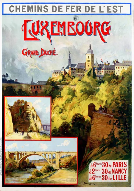 Affiche chemin de fer Est - Luxembourg