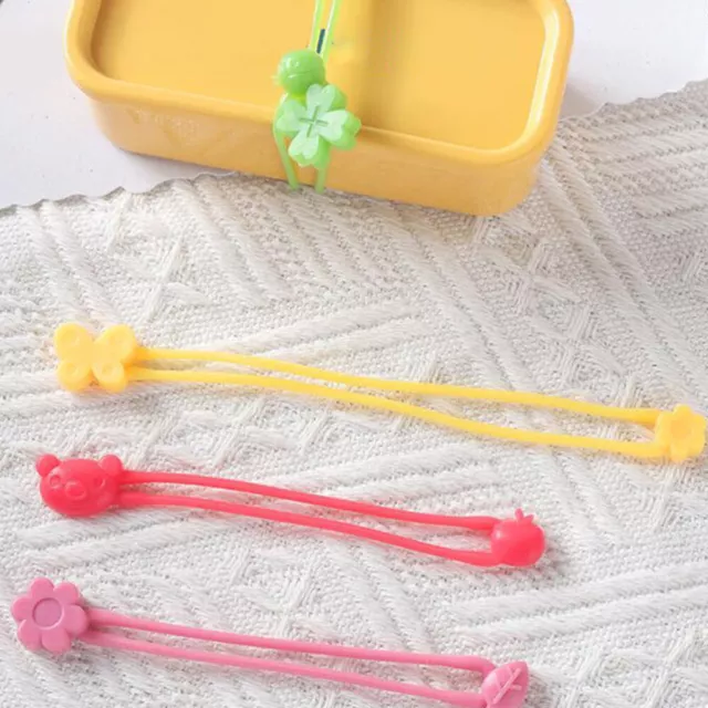 10 Pcs Elastisches Lunchbox-Dekorseil Flexible Gummibänder Flexibel