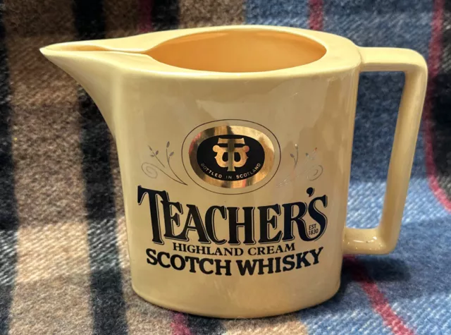 Vintage Teachers Pub Jug Highland Cream Scotch Whisky Bar Advertising