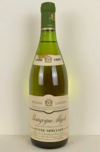 aligoté honoré lavigne cuvée spéciale (b2) blanc 1988 - bourgogne