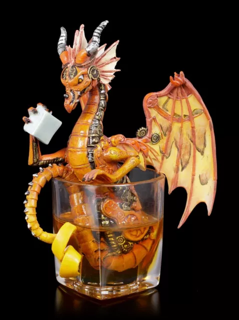 Drachen Figur - Old Fashioned - Stanley Morrison Steampunk Drache Glas