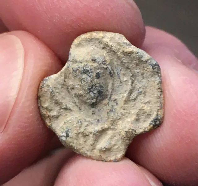 NO RESERVE Byzantine 6-7th c Lead Seal. Theodore Monogram / Mary w/Jesus. ex-CNG