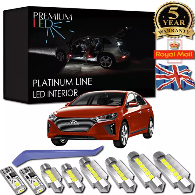 Hyundai Ioniq LED Interior Kit Premium 7 SMD Bulbs White Error Free