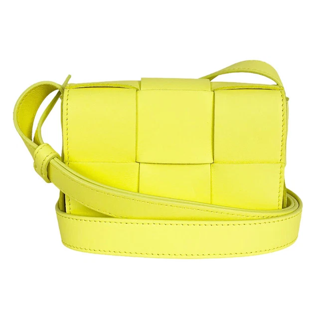Bottega Veneta Candy Cassette 666688 Yellow Ladies Shoulder Bag Used