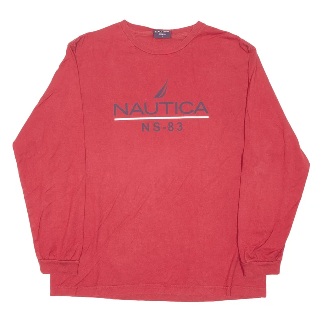 T-shirt NAUTICA NS-83 rossa manica lunga da uomo S