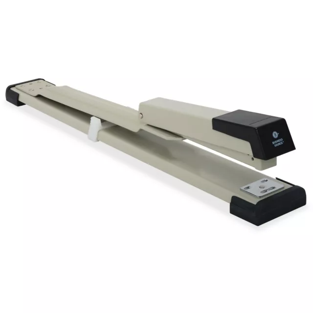 Business Source Stapler Long Reach 20 Sht Cap Putty/Gray/Black 62827