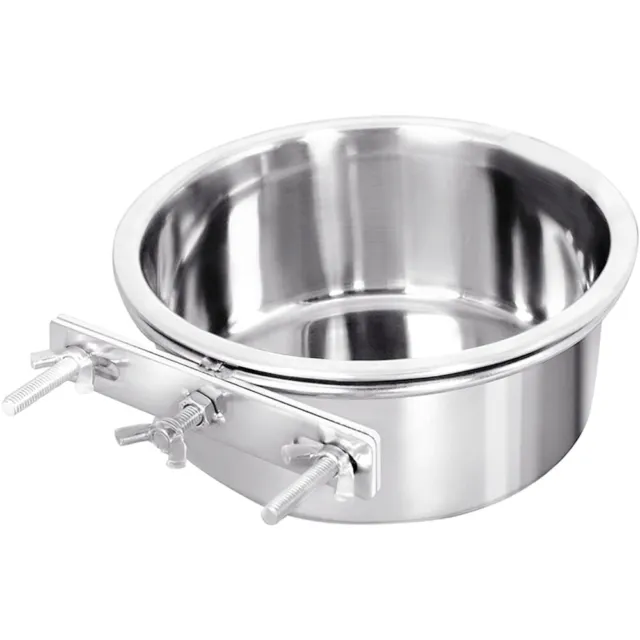 Stainless Steel Container Portable Cat Bowl Hanging Pet Bowl Puppy