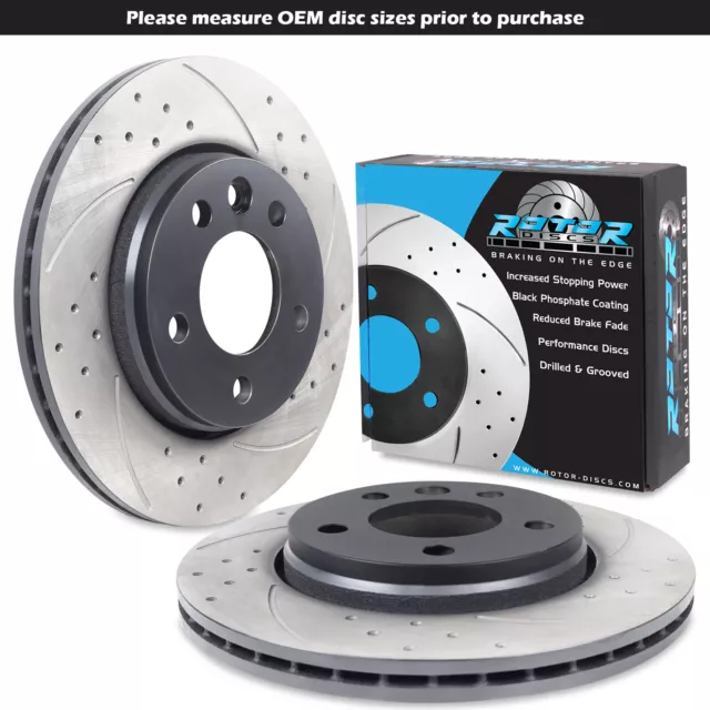 REAR DRILLED GROOVED 294mm BRAKE DISCS FOR VW TRANSPORTER T5 2.5 2.0 TDI TSI 03+