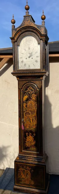 Antique Japanned Longcase Grandfather clock
