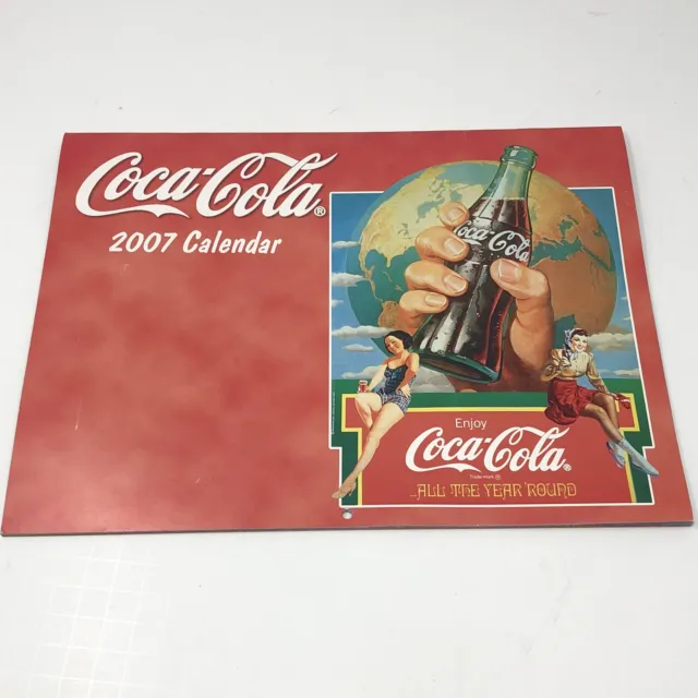 COCA COLA Drink Enjoy Coke All The Year Round  2007 Calendar 12x9 blank  *+