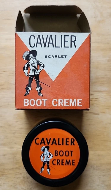 Vintage Cavalier Scarlet Boot Cream and Box Never Opened