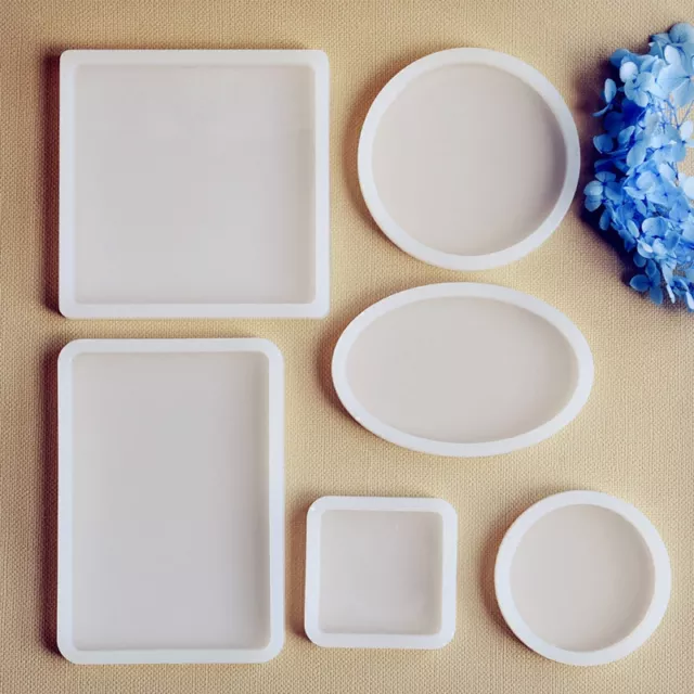 Epoxy Resin Silicone Molds Clay Plate Making Casting  Moulds DIY Crafts