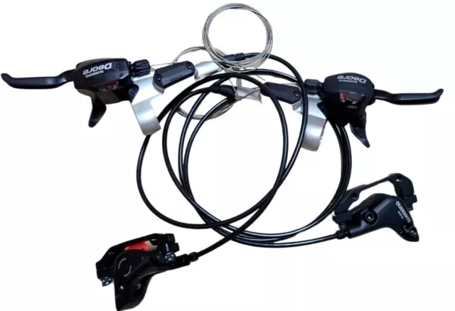 JUEGO DE FRENOS de disco Shimano Deore palanca de cambios MTB