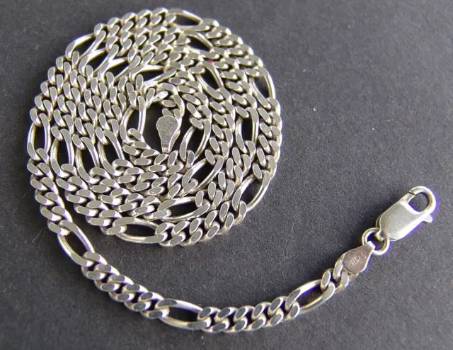 925 Sterling Argent Gourmette Collier avec Mousqueton Fermeture, 50 CM