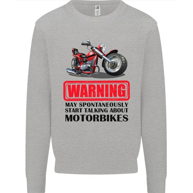 Warning Maggio Spontaneaoulsy Talking About Motociclette Uomo Felpa Maglione