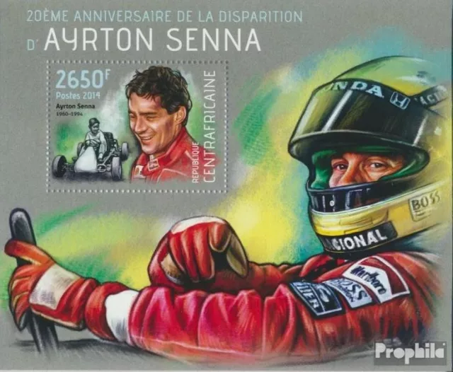 Africa centrale Repubblica Block 1123 (completa. edizione) MNH 2014 Ayrton Senna