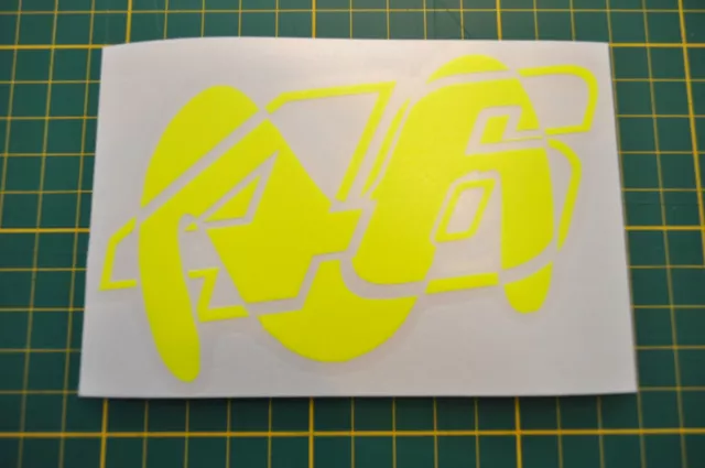 STICKERS FLUO  MOVISTAR N 46  VALENTINO ROSSI Moto GP ,vr46 autocollant moto