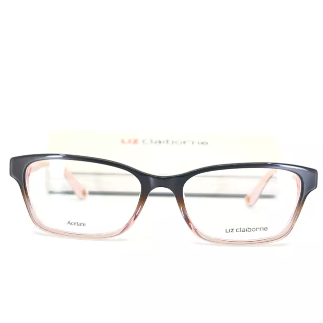 Liz Claiborne Eyeglasses L640 HAQ Pink Rectangle Full Rim Frames 53[]17 130 mm 2