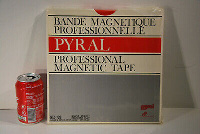 Agfa PYRAL FRANCE  SD82 750m 2500ft USED Tape 1/4 10 ½ 27 CM Erased LOW NIOSE Studio 