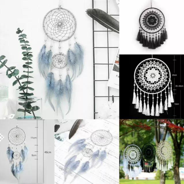 Handmade Feathers Dream Catcher Chain Wall Hanging Ornament Room Decor DIY Craft