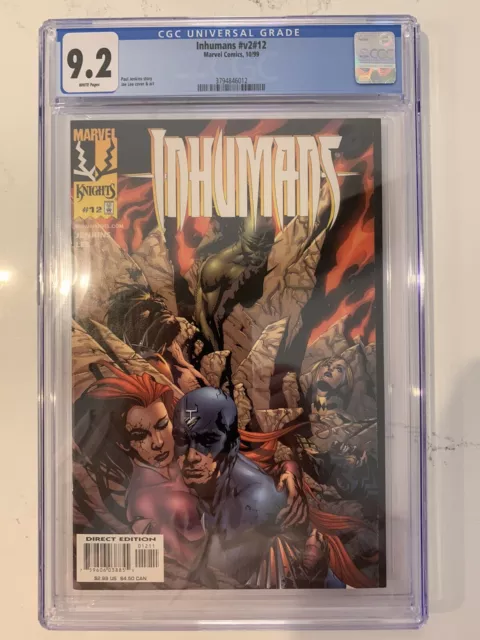 Inhumans V2 #12 CGC 9.2  White page.  Last issue!  Key!