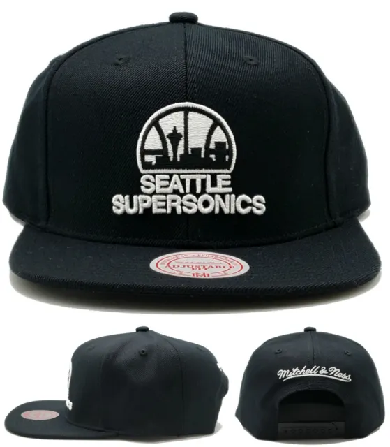 Seattle Supersonics MONOCHROME XL-LOGO Grey-Black Fitted Hat
