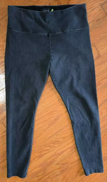 Lysse Size XL High Waist Denim Leggings Pants Style 6175 Black