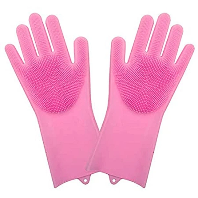 Morbido E Liscio Silicone Piatto Lavaggio Pulizia Guanti Per Cucina