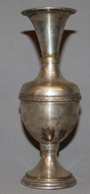 Antique Art Deco Ornate Silverplated Vase