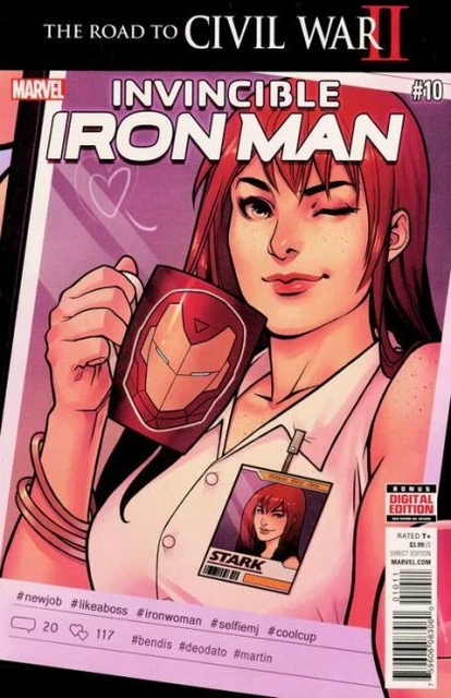 Invincible Iron Man #10 (2016) 2nd app. Riri Williams in 9.4 Near Mint