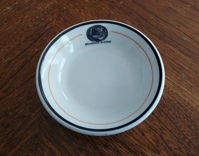 Rare Early 1900s Brunswick Springs Hotel Vermont VT Bowl - North Stratford NH