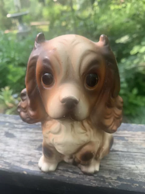 Vtg ENESCO Ceramic Cavalier Or Cocker Spaniel Puppy Dog Figurine