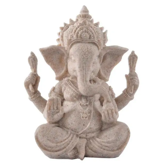 Resin Crafts India Elephant Head Buddha Statue Feng Shui Home Decoration