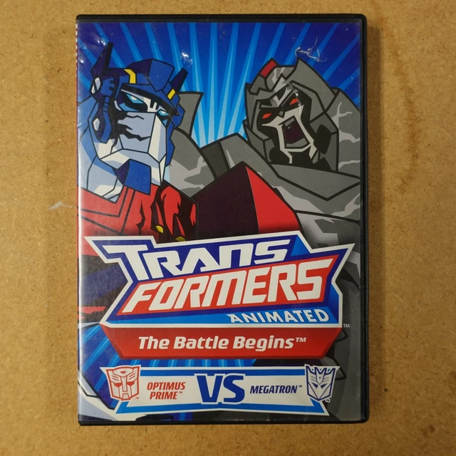TRANSFORMERS ANIMATED THE Battle Begins DVD Optimus Prime Megatron