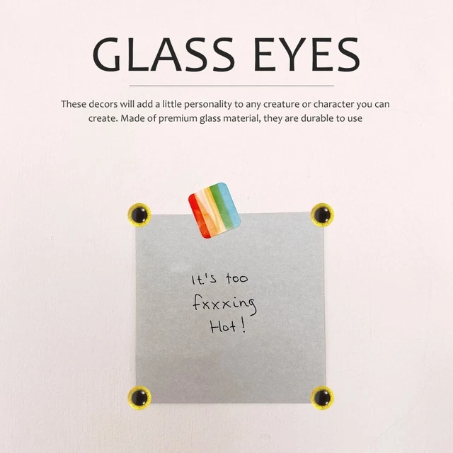 100 Pcs Glass Doll Eyes Artificial Eyes Colored Glass Glass Gems Eyeball 5