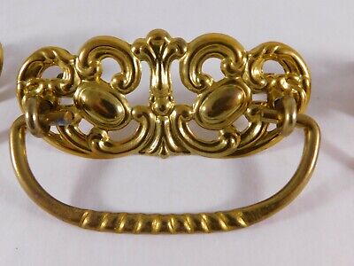 Victorian Bail Handle Drawer Pulls Pressed Brass  Lot of 4