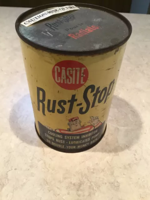 Vintage Casite Rust Stop Metal Can - FULL