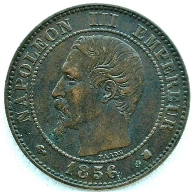 N°58 - 2 centimes. Napoléon III 1856 K