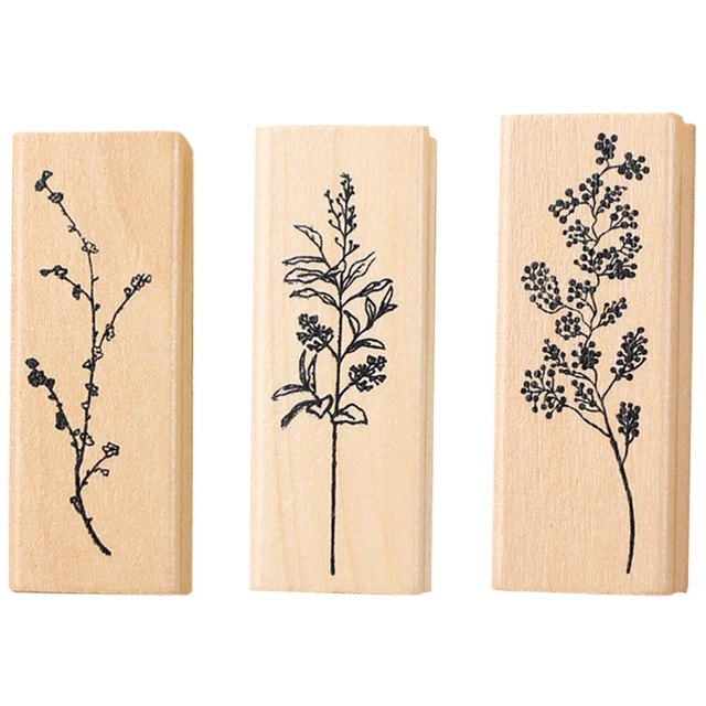 3pcs hölzerne Sammelalbumstempel Multifunktionsplaner Briefmarken DIY-Karten Ste